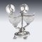 19th Century French Solid Silver & Glass Condiments Service, 1830s, Set of 8, Image 18