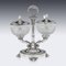 19th Century French Solid Silver & Glass Condiments Service, 1830s, Set of 8 19
