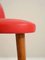 Silla de escritorio escandinava roja, años 50, Imagen 8