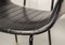 Italian Rosewood & Black Leatherette Swan Chair with Black Steel Feet & Brass Tips, 1960s, Image 10