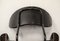 Italian Rosewood & Black Leatherette Swan Chair with Black Steel Feet & Brass Tips, 1960s, Image 11