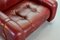 Cubic Chesterfield Style Capped Burgundy Leather Lounge / Club Chair, 1970s 11