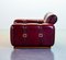 Cubic Chesterfield Style Capped Burgundy Leather Lounge / Club Chair, 1970s 7