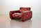 Cubic Chesterfield Style Capped Burgundy Leather Lounge / Club Chair, 1970s 3