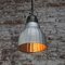 Industrial Mercury Glass & Brass Pendant Lamp, 1940s 6