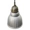 Lampe à Suspension Industrielle en Verre Mercuré et Laiton, 1940s 2