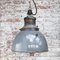 Mid-Century Industrial Gray Enamel & Cast Iron Pendant Lamp from Industria Rotterdam 5