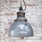 Mid-Century Industrial Gray Enamel & Cast Iron Pendant Lamp from Industria Rotterdam, Image 5
