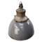 Mid-Century Industrial Gray Enamel & Cast Iron Pendant Lamp from Industria Rotterdam, Image 2