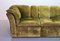 German Moss Green Nubuck Leather Patchwork Sofa Modules & Ottoman from Laauser, 1970s, Set of 5 10