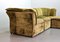 German Moss Green Nubuck Leather Patchwork Sofa Modules & Ottoman from Laauser, 1970s, Set of 5 7