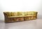 German Moss Green Nubuck Leather Patchwork Sofa Modules & Ottoman from Laauser, 1970s, Set of 5 4