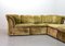 German Moss Green Nubuck Leather Patchwork Sofa Modules & Ottoman from Laauser, 1970s, Set of 5 8