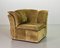 German Moss Green Nubuck Leather Patchwork Sofa Modules & Ottoman from Laauser, 1970s, Set of 5 13