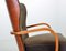 Fauteuil à Oreilles Scandinave en Tissu Marron et Contreplaqué, 1950s 13