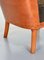 Scandinavian Brown Fabric & Plywood Wingback Lounge / Club Chair, 1950s 18