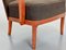 Scandinavian Brown Fabric & Plywood Wingback Lounge / Club Chair, 1950s, Image 19