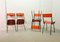 Italian Red Leatherette Dining Chairs by Gianfranco Frattini for R&B, 1950s, Set of 6 5
