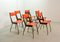 Italian Red Leatherette Dining Chairs by Gianfranco Frattini for R&B, 1950s, Set of 6 19
