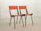 Chaises de Salon en Skaï Rouge par Gianfranco Frattini pour R & B, Italie, 1950s, Set de 6 1