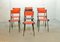 Italian Red Leatherette Dining Chairs by Gianfranco Frattini for R&B, 1950s, Set of 6 4