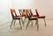 Italian Red Leatherette Dining Chairs by Gianfranco Frattini for R&B, 1950s, Set of 6 2
