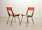 Italian Red Leatherette Dining Chairs by Gianfranco Frattini for R&B, 1950s, Set of 6 6
