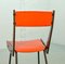 Italian Red Leatherette Dining Chairs by Gianfranco Frattini for R&B, 1950s, Set of 6 14