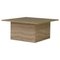 Square Travertine Coffee Table in the Style of Up&Up Mangiarotti, Italy, 1970s, Image 1