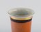 Bowl and Vase in Gold and Orange Crackle Porcelain from Royal Copenhagen, Image 4