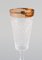 Bicchieri in vetro soffiato a bocca con bordi dorati, Francia, anni '30, set di 14, Immagine 7