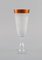 Champagne Glasses in Mouth-Blown Crystal Glass with Gold Edges, France 1930s, Set of 4, Image 2