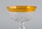 Champagne Glasses in Mouth-Blown Crystal Glass with Gold Edges, France, 1930s, Set of 2 3