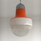 Space Age Italian Glass Hanging Lamp, 1970s, Image 1