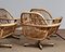 Rattan Garden Set / Lounge Set and Coffee Table, 1960s, Set of 6 17