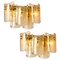 Large Glass Wall Sconces in the Style of Kalmar, Set of 2 1