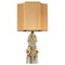 Large Ceramic Table Lamp by B. Rooke with Custom Made Silk Lampshade by René Houben 1