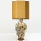 Large Gouda Royal Table Lamp with Silk Shade by Rene Houben, 1930s, Image 8