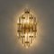 Venini Stil Murano Glas & Vergoldete Wandlampen, Italien, 2er Set 6