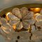 Glass and Brass Floral Wall Lights from Ernst Palme, 1970s, Set of 2 12