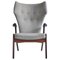 Danish Wing Chair in Teakwood by Kurt Østervig, 1950s, Image 1