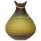Skulpturale Vase aus geblasenem Glas und Messing von Pia Wüstenberg 1