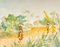 African Landscape Watercolor on Luez Paper 3