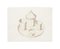 Sconosciuto, servizio in porcellana, inchiostro originale e acquarello, fine XIX secolo, Immagine 1