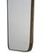Brass Shield Form Mirror in the Style of Gio Ponti, Italy, 1950s 4