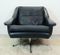 Chrome and Black Leather Swivel Chair, 1960s 1