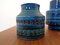 Italienische Rimini Blu Keramik Vasen & Schale von Aldo Londi für Bitossi, 1960er, 4er Set 12