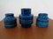 Italienische Rimini Blu Keramik Vasen & Schale von Aldo Londi für Bitossi, 1960er, 4er Set 11