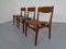 Danish Solid Teak Dining Chairs, 1960s, Set of 3 3