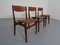 Danish Solid Teak Dining Chairs, 1960s, Set of 3 2